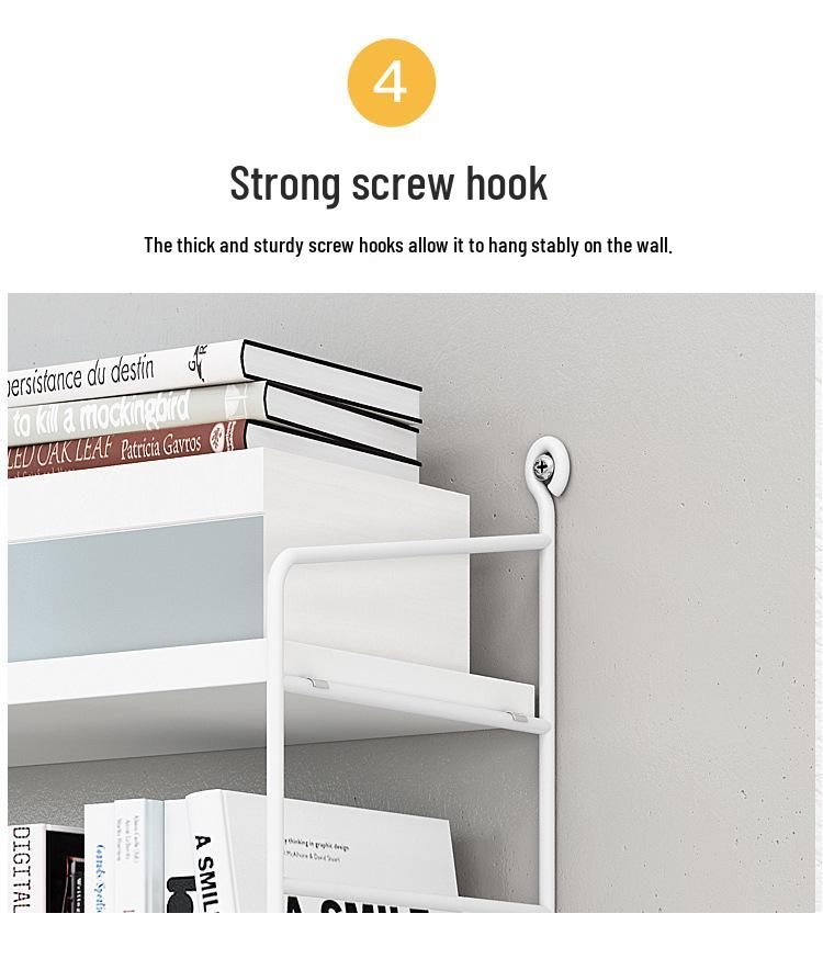Modern Wall Bookshelf: Simple Multi-Layer Nordic Storage Rack