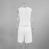 Womens White V-Neck Sleeveless Vest Shorts Set Casual Two-Piece Outfit 2025
