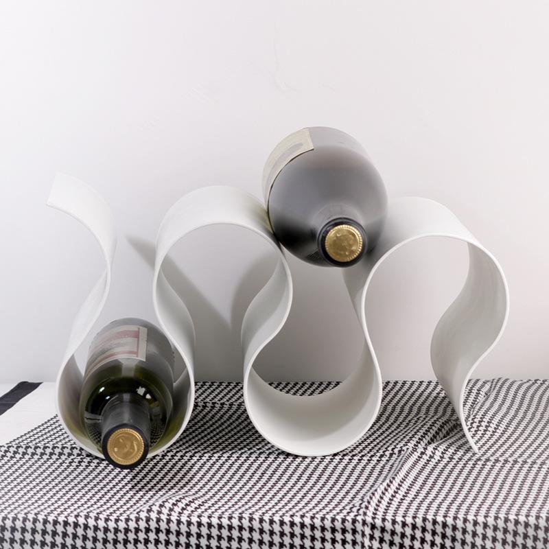 Kreativt Abstrakt S-format Vinställ Metallprydnader Svart Nordisk Ins Fräsch Heminredningsprydnader Vinställsprydnader