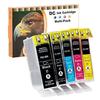 D&;c 5-piece Set (black/process Blue/cyan/magenta/yellow) Ink Cartridges for Canon Pixma Pgi-5 Cli-8 Ip3300 Ip3500 Ip4200 Ip4300 Ip4500 Ip5200 Ip5200r Ip5300