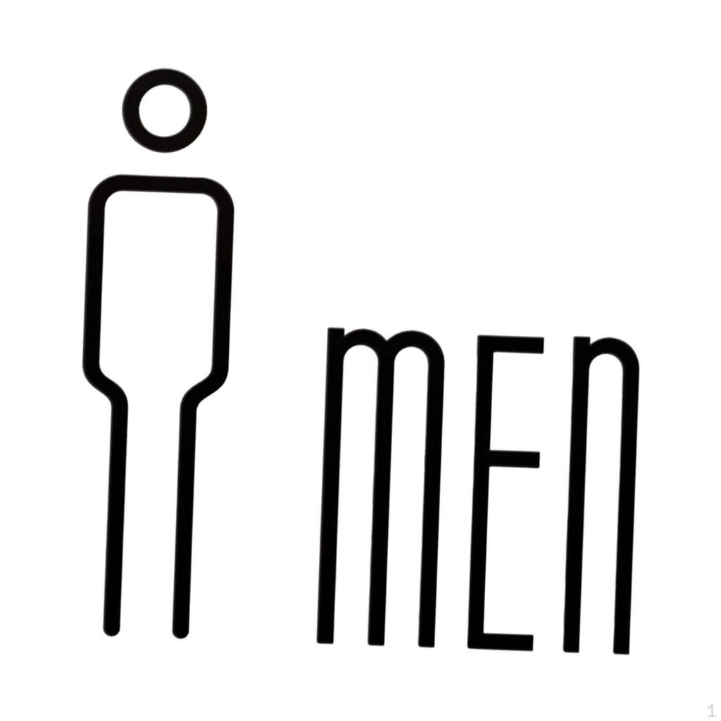 Znak Toaletowy 3D, Prosta Akrylowa Dekoracja Ścienna, Znak do Parków, Restauracji, Centrów Handlowych