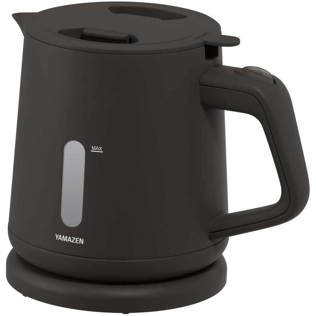 [Yamazen] Electric Kettle, Electric Pot, 1.0L, 1200W, For Living Alone, Living with Two People, Preventing Hot Water from Spilling, Preventing Empty