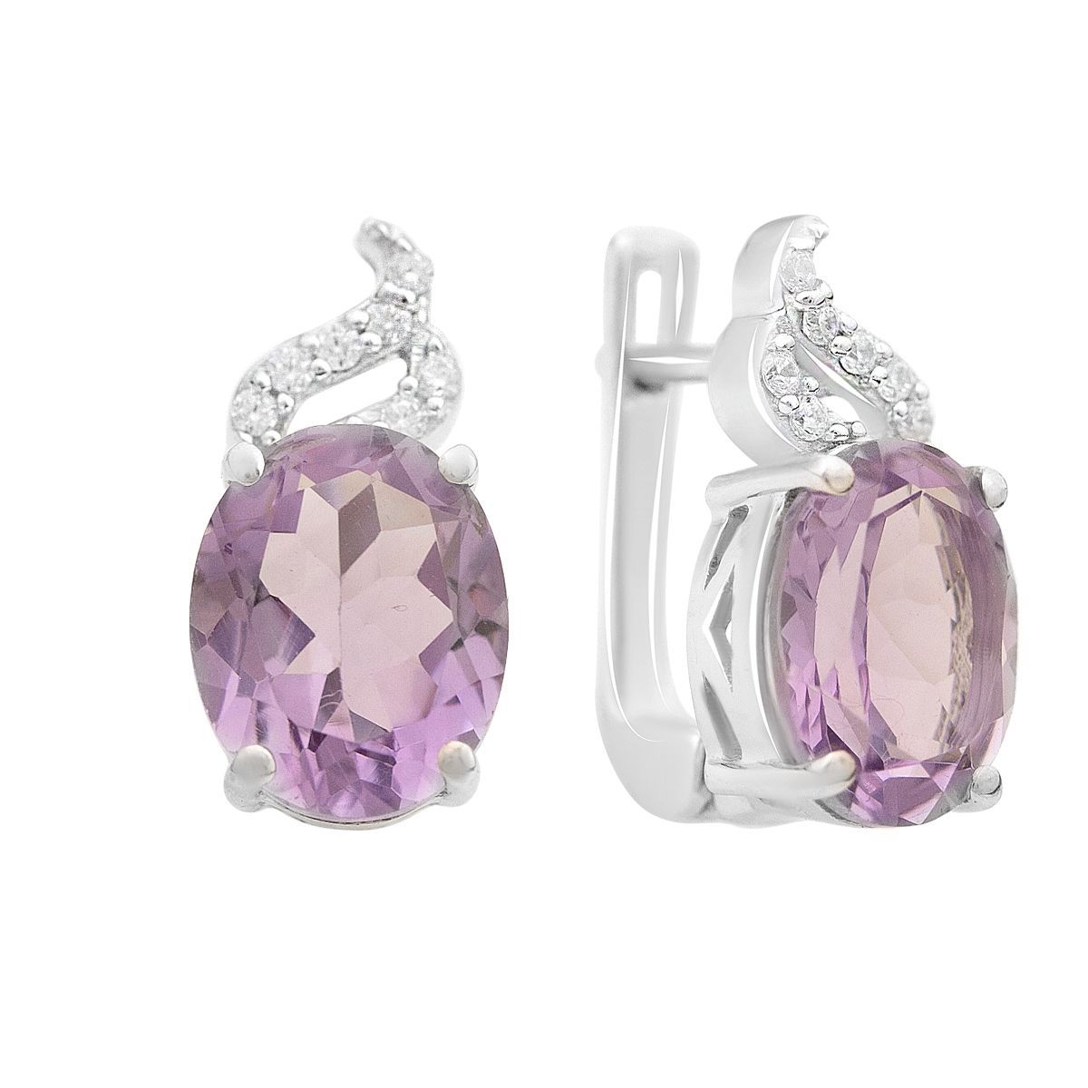 

Срібні сережки з аметистом 4.935ct (2163695) аметист