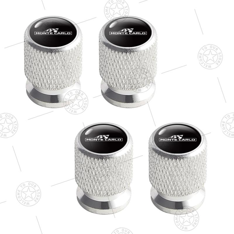 

4pcs Monte Carlo Racing Flag Logo Car Wheel Tire Valve Caps Air Stem Aluminum Accessories For Skoda Kamiq Superb Octavia Rapid
