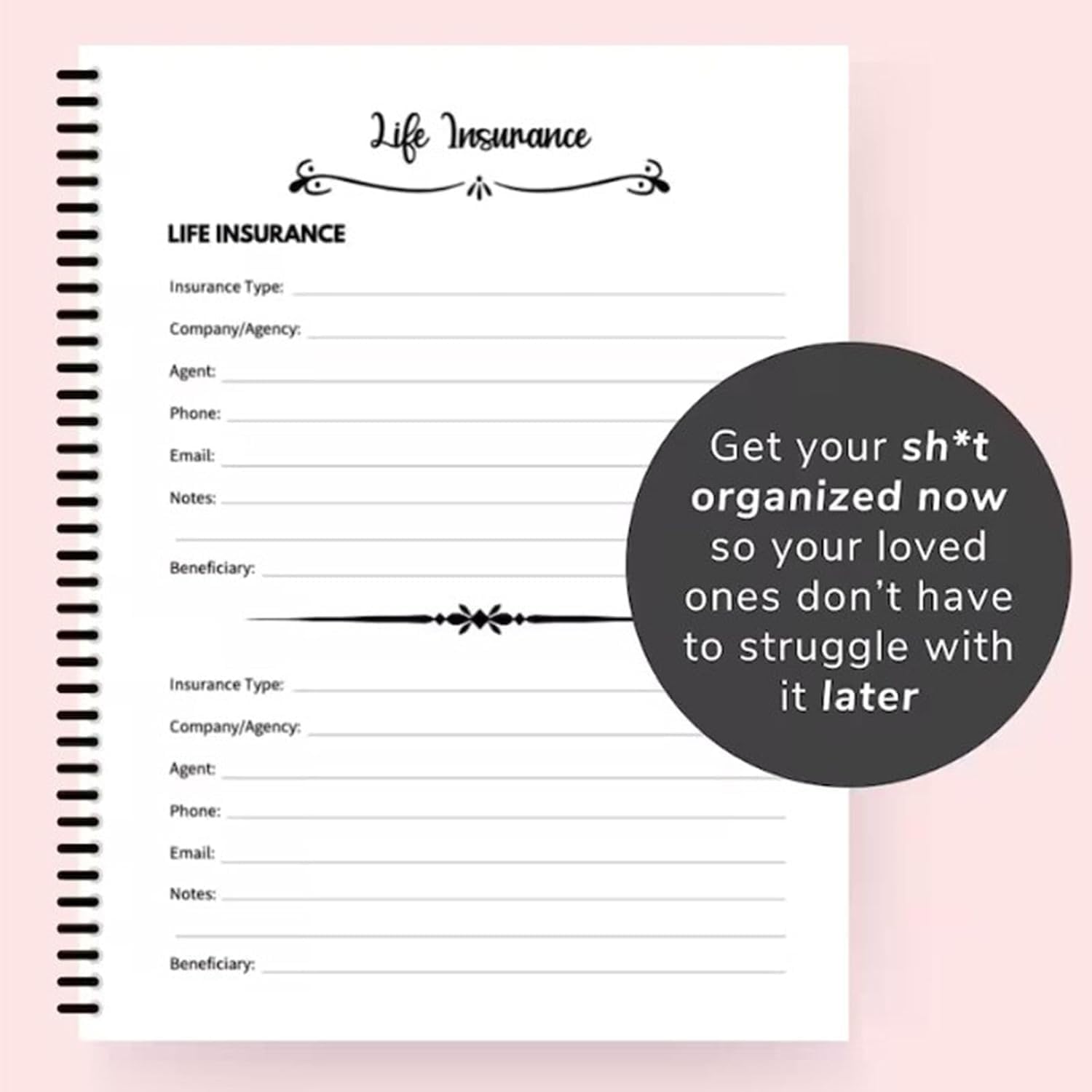 End Of Life Planner,Fuck I M Dead,I M Dead Now What Book Planner, Guided Final Arrangements When I M Gone Workbook Organizer Notebook,and Final