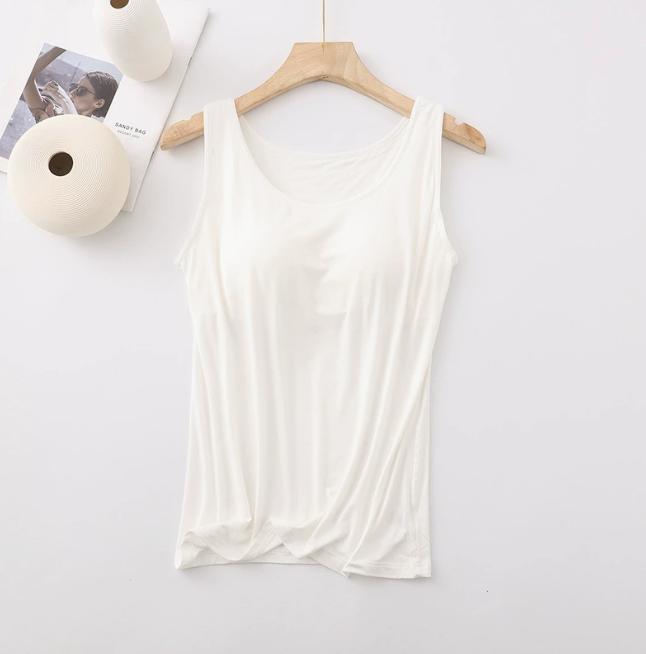 

Женская и девичья майка с подкладкой на груди с широкими бретелями, универсальная верхняя одежда, нижнее белье, открывающее ключицы, без рукавов для лета M