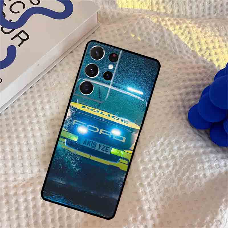 

Police Phone Case For Samsung Galaxy S25 Ultra S9 S10 S20 S22 S21 S23 Plus S24 FE Portector Cover Galaxy S24 Plus