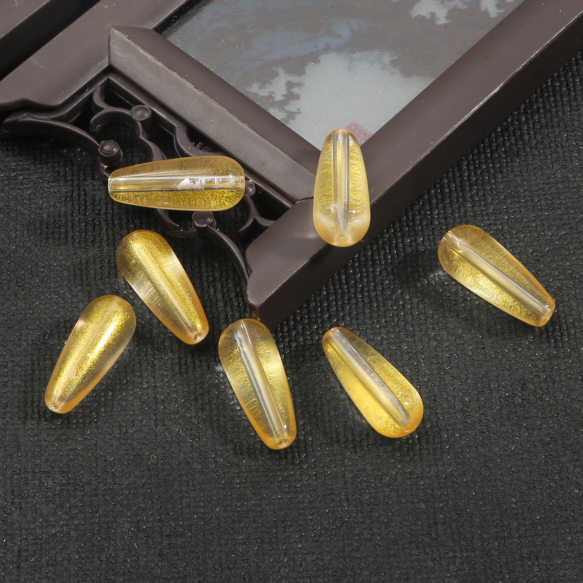 

10 шт., 8 цветов, стеклянные свободные круглые бусины в форме капли воды для изготовления ювелирных изделий, аксессуары