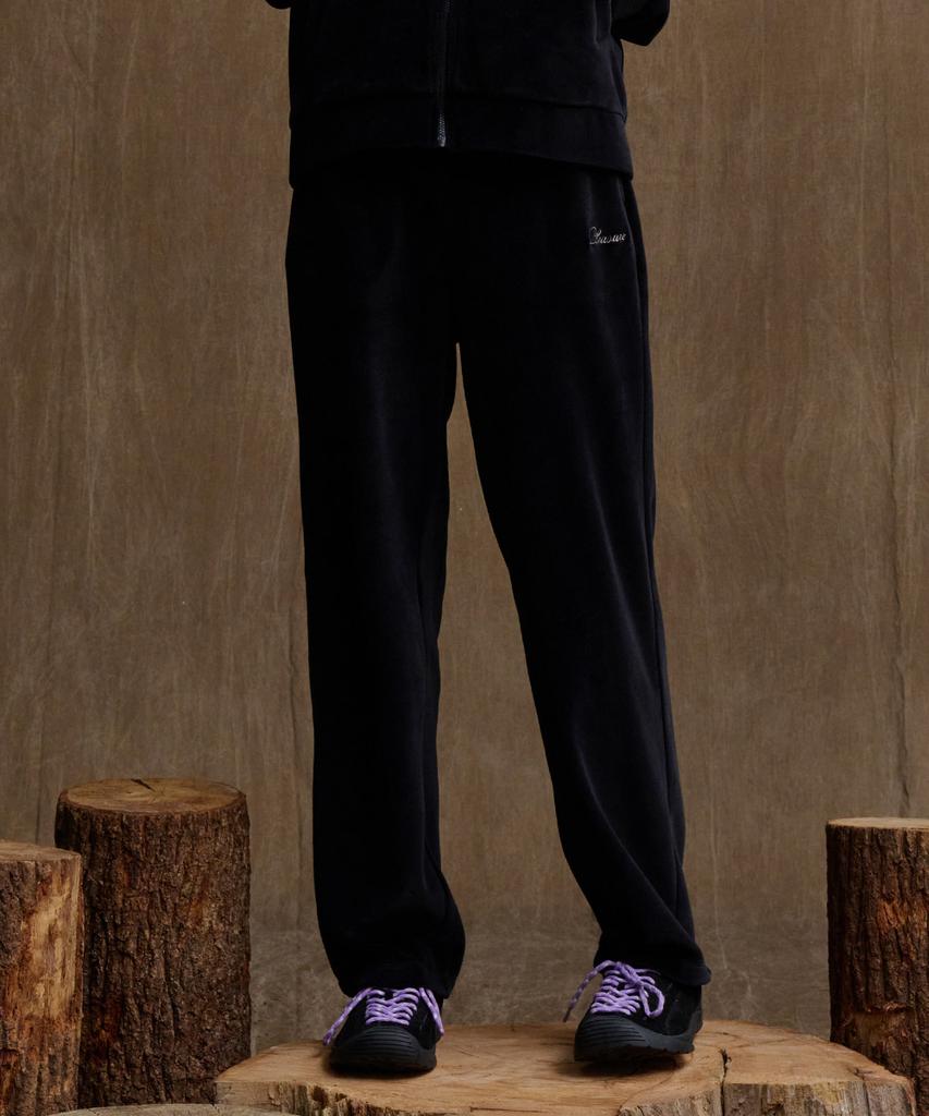 CHASECULT Women'S Velour Straight Pants - Black