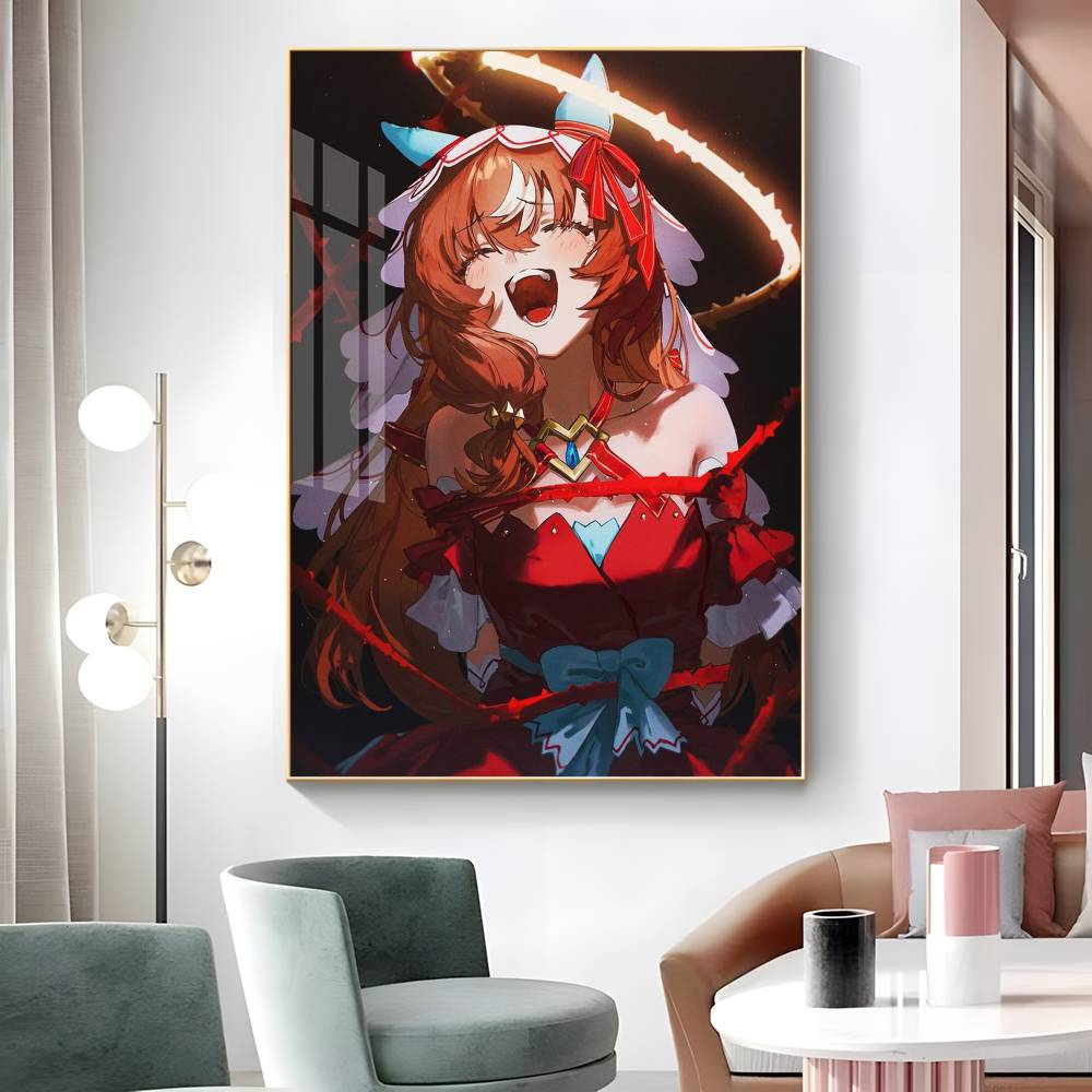 1 szt. Agnes Tachyon U-Uma Musume Plakat Naklejka Druk Wodoodporna Sztuka Ścienna Do Salonu Sypialni Wystrój Domu
