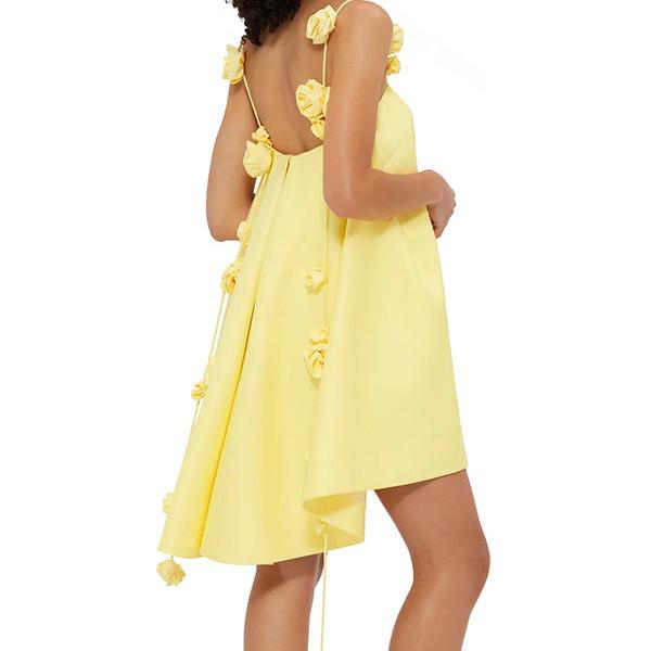 2025 European Spring/Summer Satin Spaghetti Strap Casual Vacation Dress for Women