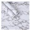 Selbstklebende Marmortapete Abziehen und Aufkleben Weiße Marmorkontakt-Wandfolie für Zuhause Wohnzimmer