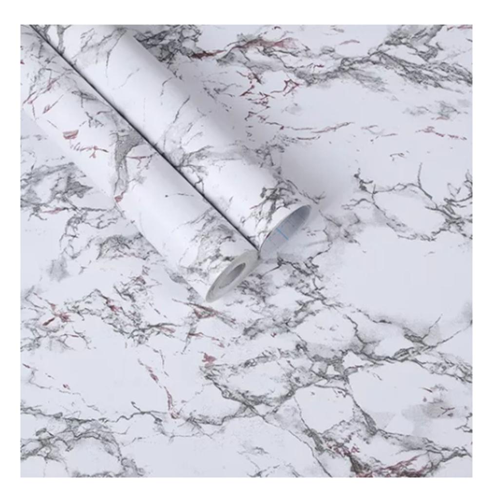 Selbstklebende Marmortapete Abziehen und Aufkleben Weiße Marmorkontakt-Wandfolie für Zuhause Wohnzimmer