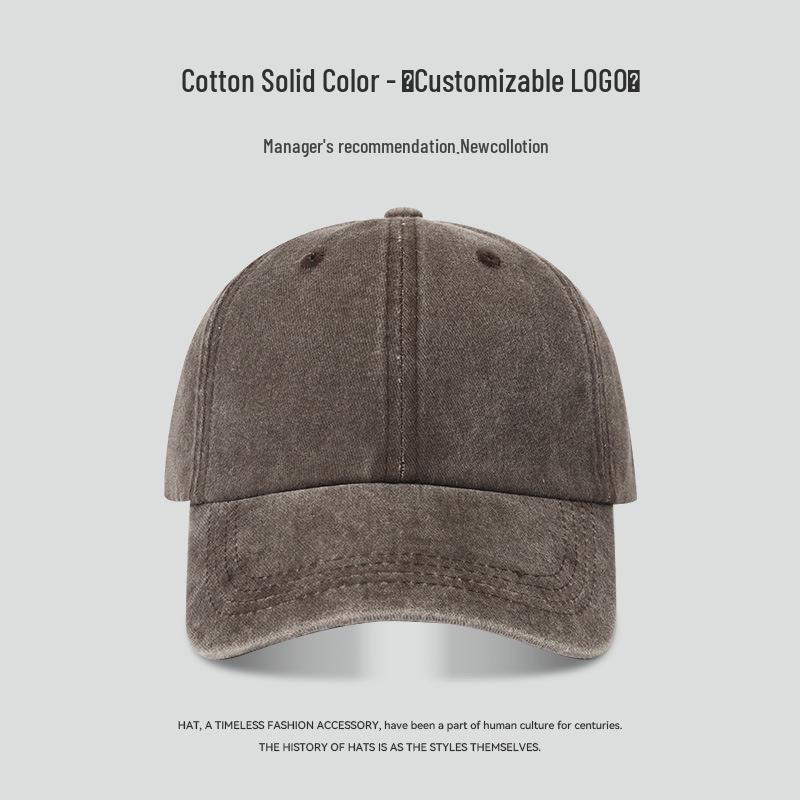 "65cm Unisex Solid Color Baseball Cap with Soft Top, Deepened and Widened Brim for a Slimmer Face Look."