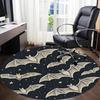 1PC Bat Night Sky Office Round Area Rug, Mat Suitable For Office, Under Office Chairs Bedroom Living Room Home Decor, Room Deco