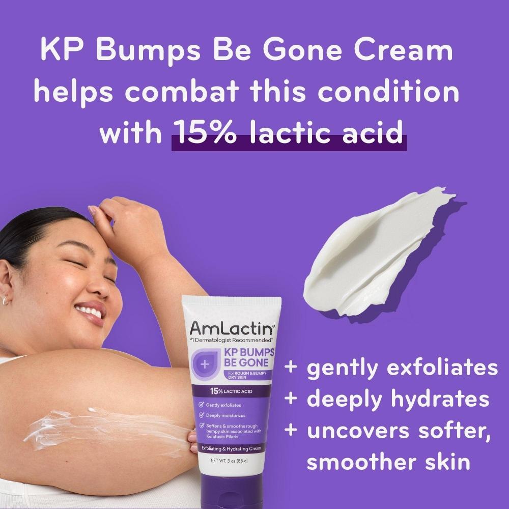 Amlactin Kp Bumps Be Gone Cream With 15  Lactic Acid Aha 3.0 Oz