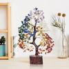 Seven Chakra Tree With 300 Beats Crystals, Handmade Gemstone Bonsai Tree