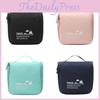 Modern Hanging Toiletry Bag Makeup Storage Pouch Travel Necessity Black Pink