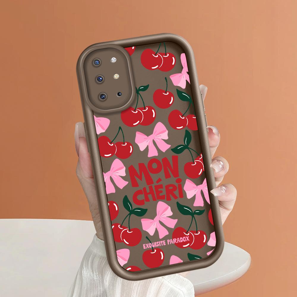 OPPO A38 A18 A57s A57 A60 Reno11 F Reno12 FS Moto G10 G20 G30 G22 Realme C53 C63 Cherry Bow Pattern სრული ლინზების დამცავი ტელეფონის რბილი ქეისი