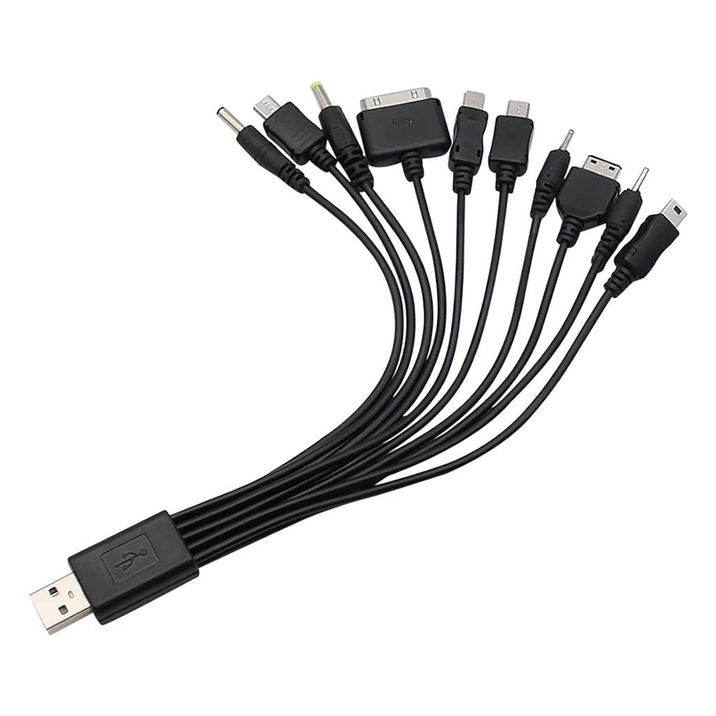 1Pc 10 In 1 Universal USB Cable, Multiple Universal Charging Cables for Cell Phones Blutooth Earphone Speaker Adapter Cables, Data Cable Cables and