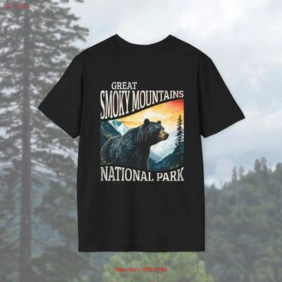 Great Smoky Mountains National Park Black Bear Souvenir T Shirt Vintage Washed Homme Comfortable Stylish Breathable Unisex