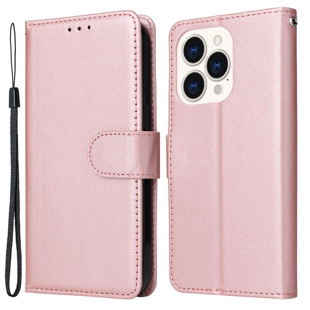 For iPhone 15 Pro PU Leather Wallet Cell Phone Stand Case Card Holder Shockproof Phone Cover