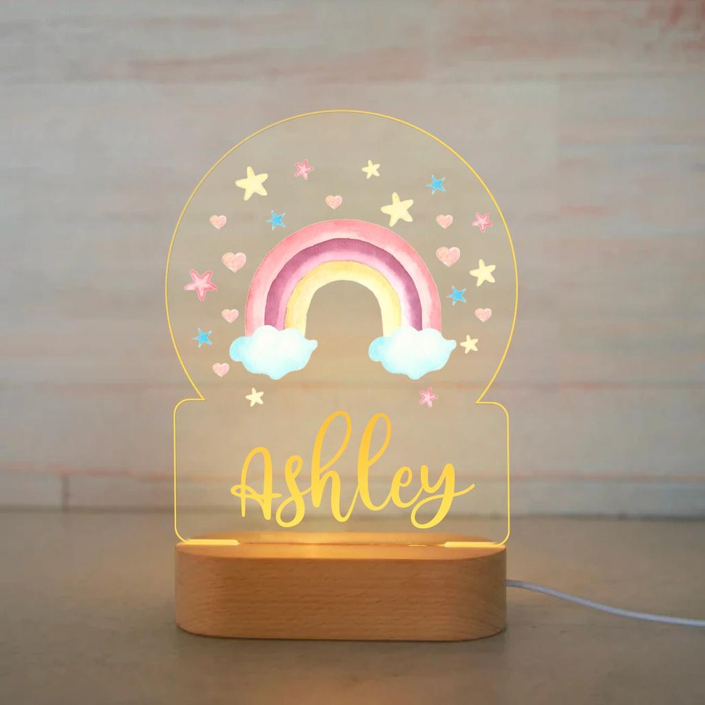 Personalized Children Animal Night Light Custom Acrylic Lamp Baby Kids Bedroom Decoration Neonate Birthday Christmas Gift