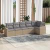 VidaXL Garden Lounge Set with Cushions 6 Pcs Beige Braided Resin 3251326
