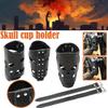 Motociklo puodelio laikiklis PU odos gėrimų laikiklis puodelio laikiklis motociklo puodelio laikiklis kaukolė