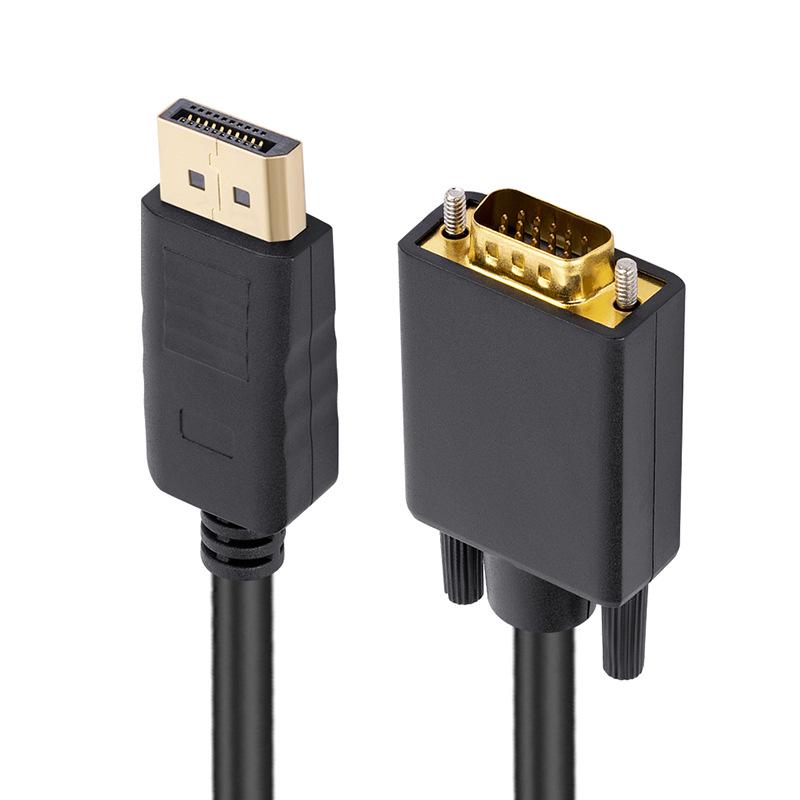 1.8m DP To VGA Converter Cable for PC, TV, Monitor, or Projector