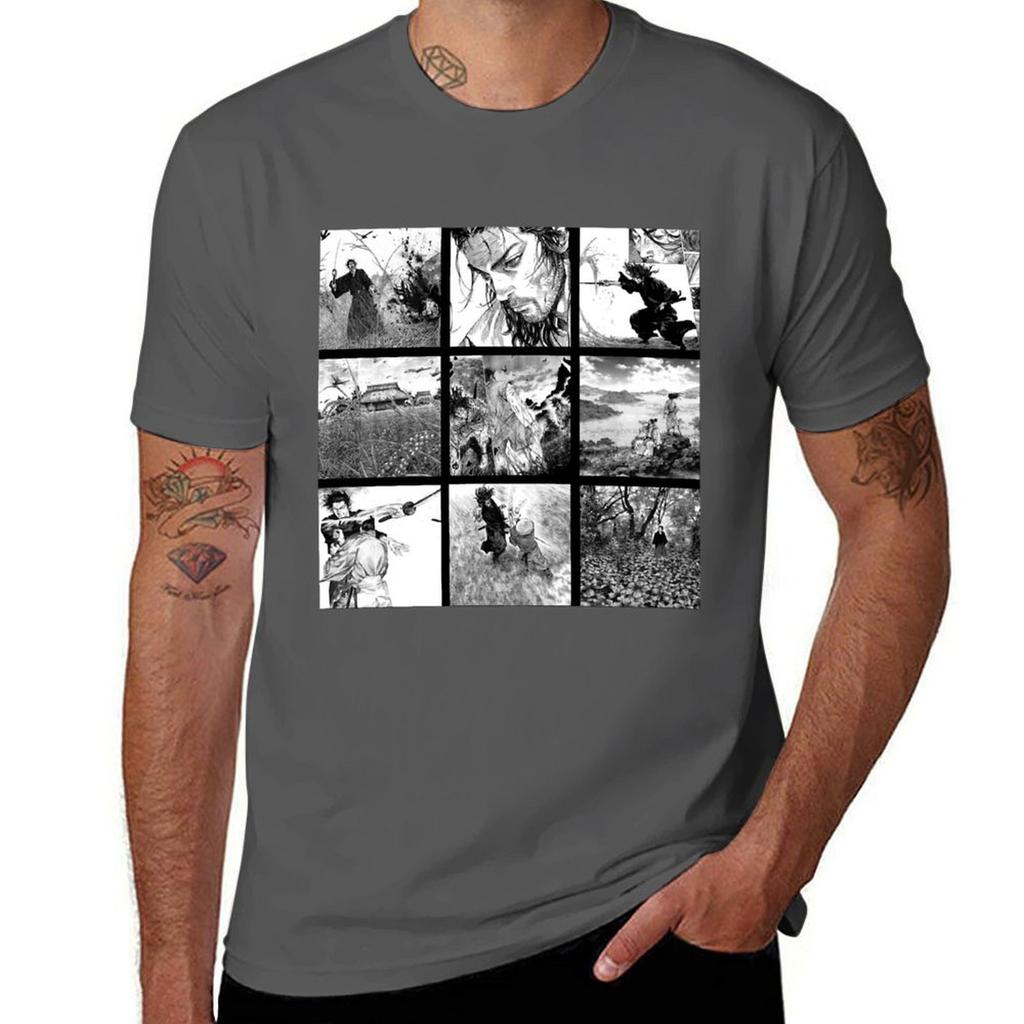 Gifts For Unisex Vagabond Montage Musashi Vagabond Unisexga Tshirt Minimalist Plain Crew Neck Tshirt