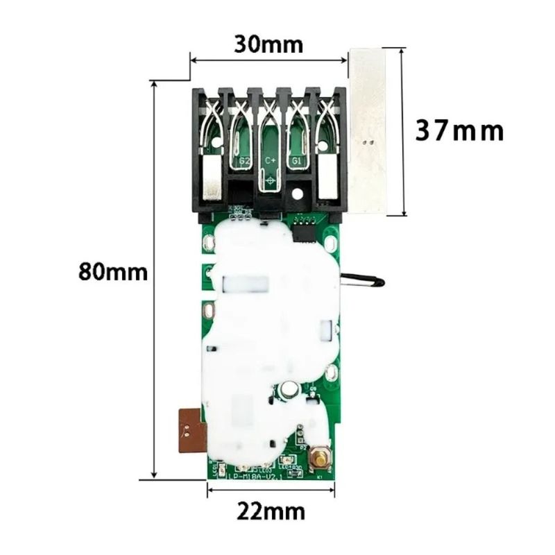 18650 18V Battery Charging Protection Board Overvoltage Protection Flame Retardant Protection Circuit Board DIY for Milwaukee