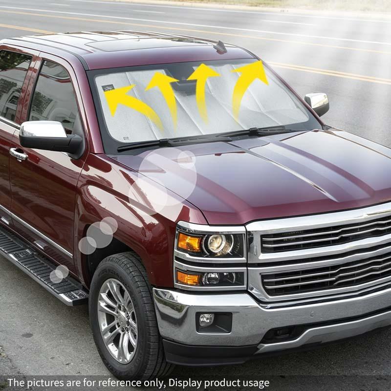 Car Front Windshield Sunshade Window Shade Foldable Sun Visor Cover Fit For Chevy Silverado For GMC-SIERRA 2014-2017 Car Interior Accessories