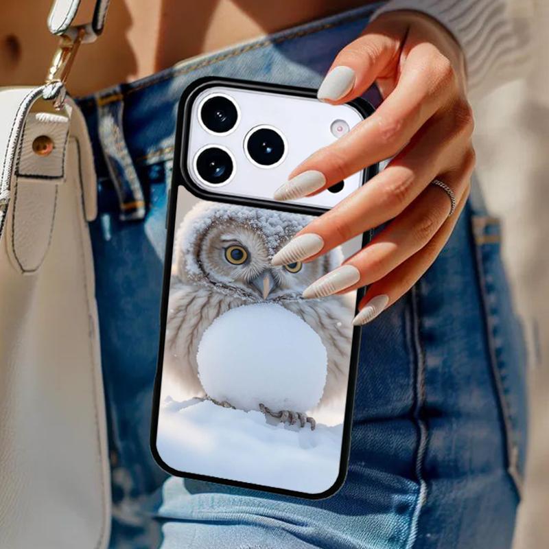 Baby Owl Phone Case For iPhone 17 Air 14 15 13 12 Max Cover For Apple 14 15 16 16e 11 Pro Max Plus Coque