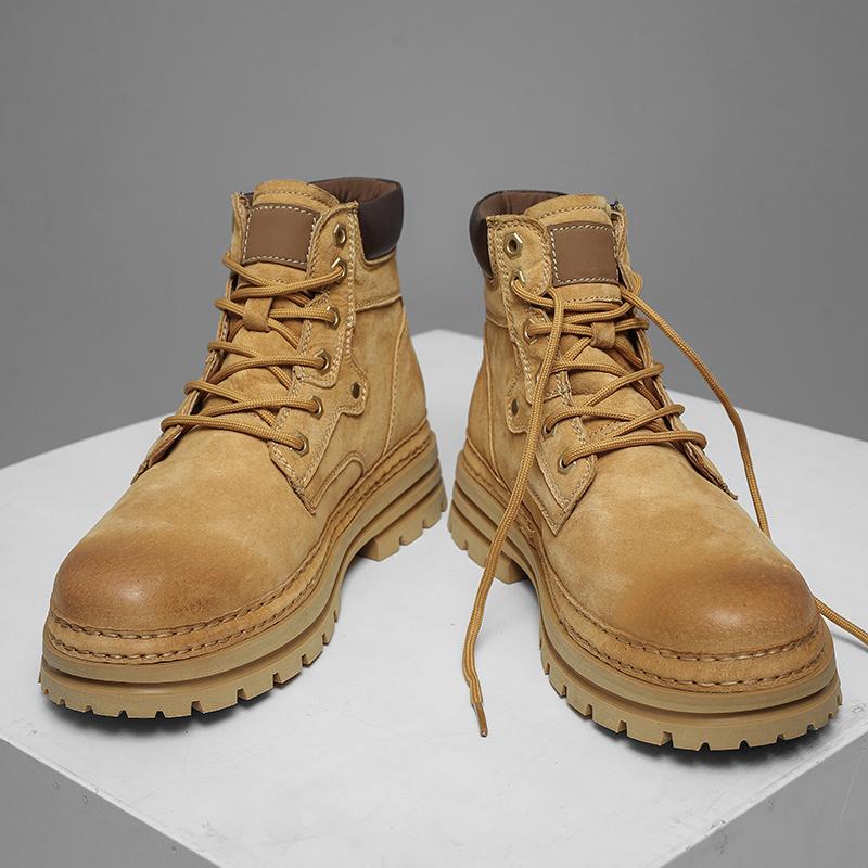 Модные мужские ботинки-карго 2024 года с высоким берцем Удобные и универсальные теплые — фото 4