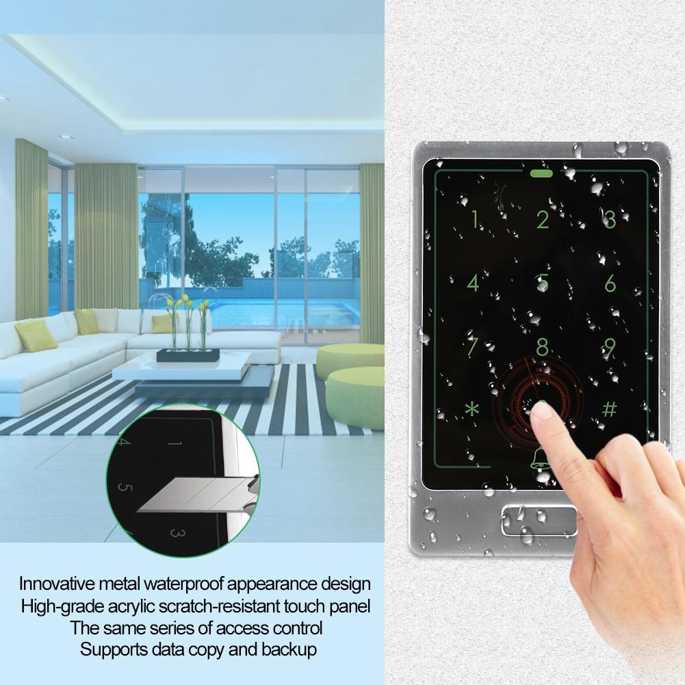 ZK Metall 125 KHz WG26/34 Touch-Tastatur Türsicherheit Anwesenheits-Zutrittskontrolle(Wasserdicht)