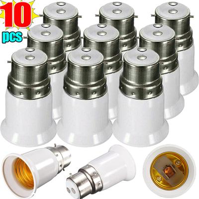 1/10pcs Light Bulb Adaptor Lamp Sockets Converter Led Lamps Base Conversion Holders B22 To E27 Light Bulbs Socket Converters