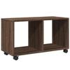 VidaXL Rolling Cabinet Brown Oak 72x33x42.5 Cm Engineered Wood 853143