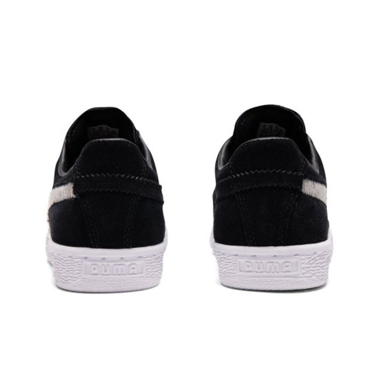 Puma Suede Ripped Denim Comfortable Retro Casual Low-Top Sneakers Unisex Sneakers Black 369871-01