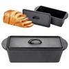 Moule à pain rectangulaire, Moule à pain en fonte grise antiadhésif pour cuire du pain maison, du pain de mie, des brownies et du cake