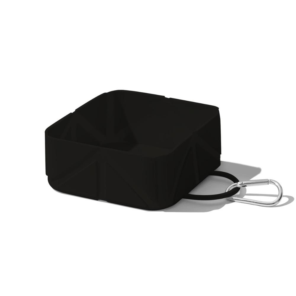 

Silicone Collapsible Dog Bowl Leakproof Lightweight Cat Folding Bowl 500ML With Carabiner Foldable Pet Travel Dish Picnic чорний