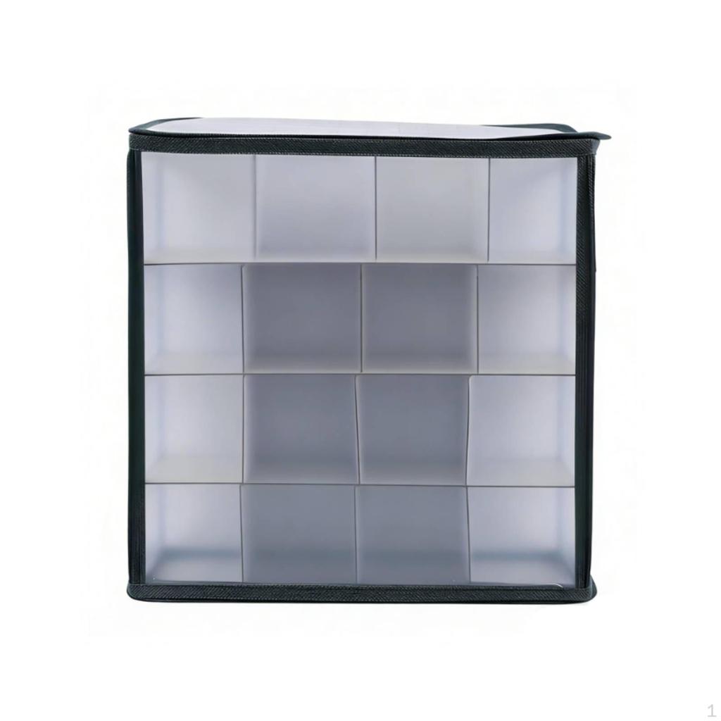 64compartment Storage Box, Foldable PP Organizer with Fastener, Christmas Decoration Container,