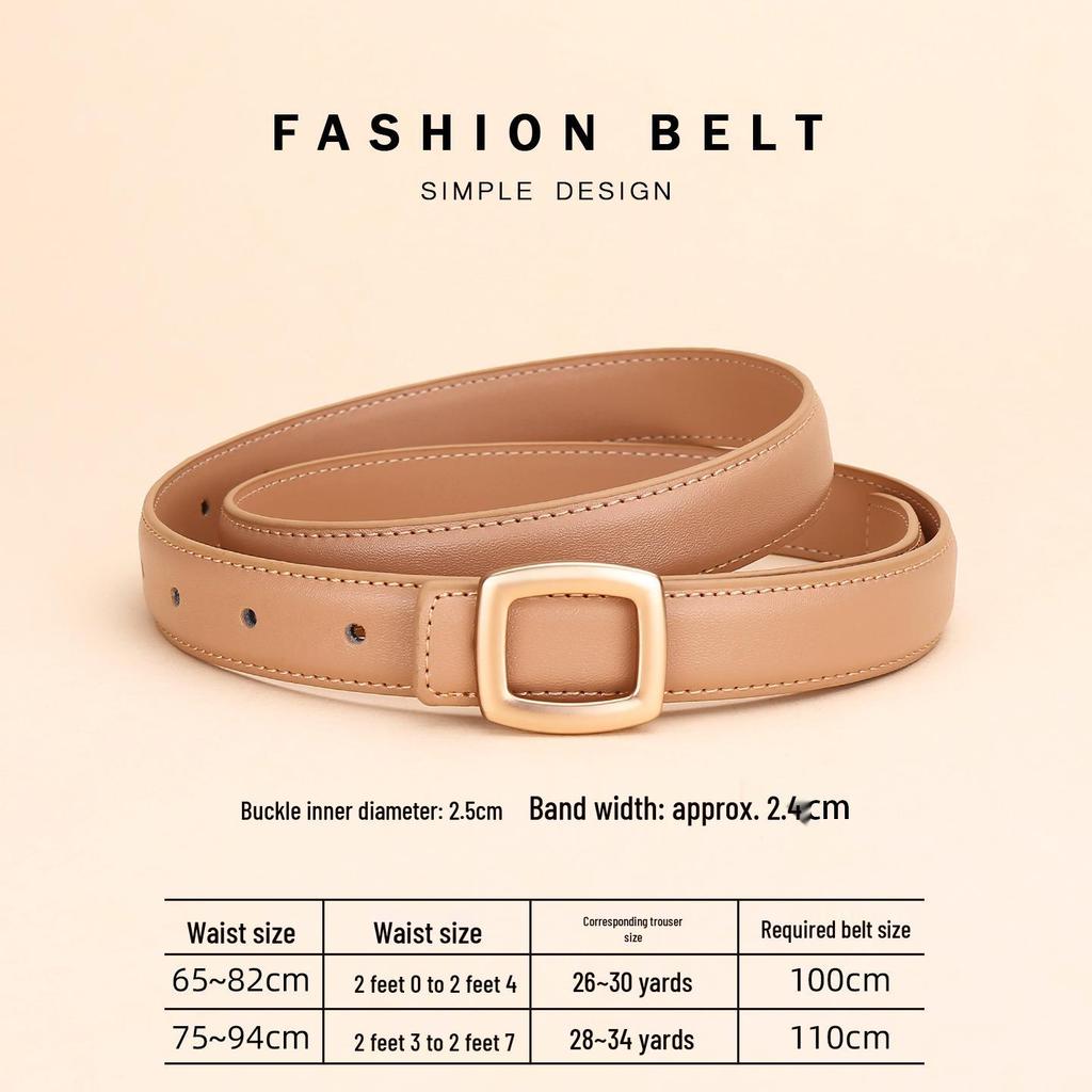 Women's Trendy Cowhide Jeans Belt - 2025 Elegant, Versatile Decorative Waistband