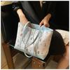 Harajuku Aesthetic Bear Print Pink Handbag Women Versatile Large Capacity Shoulder Bags Wallet Female Retro Casual Tote Bag 2025