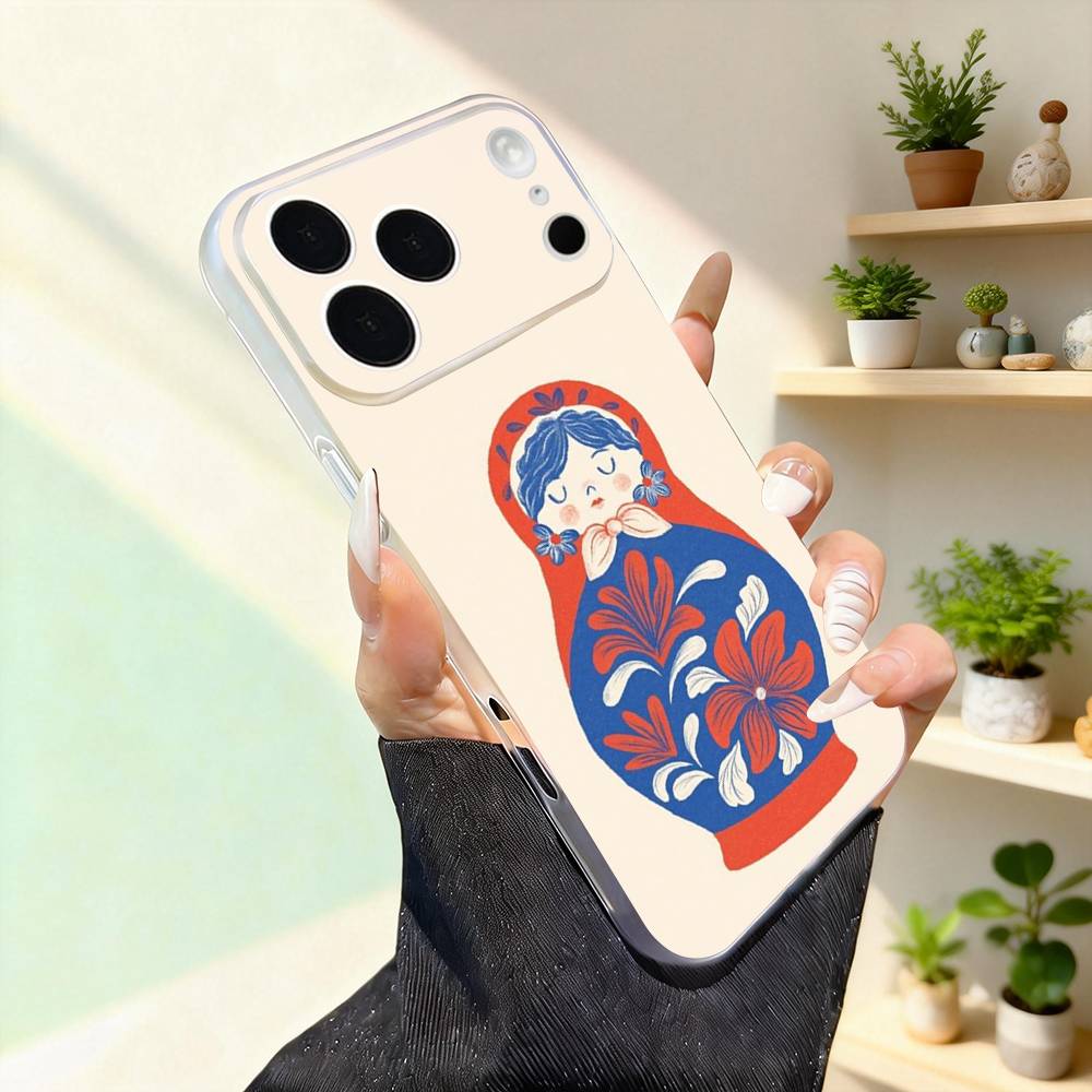 Cute Russian Matryoshka Cute For iPhone 11,12,13,14,15,16,17,Pro,Max,Plus,Mini,SE4,E Phone Case Magnetic For Magsafe Wireless