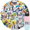 50 Cartoon Pete Cat Stickers DIY Decorative Guitar Notebook Suitcase DIY Waterproof Stickers