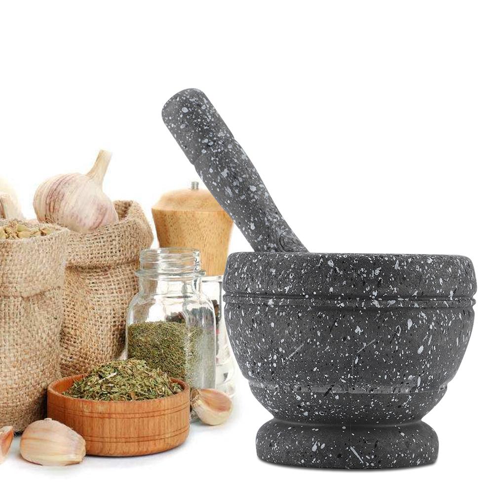 1PC Manual Plastic Mortar Pestle Set Garlic Grinder for Spices Herbs Mortar Pestle Nuts Non Slip Grinding Bowl Kitchen Tool