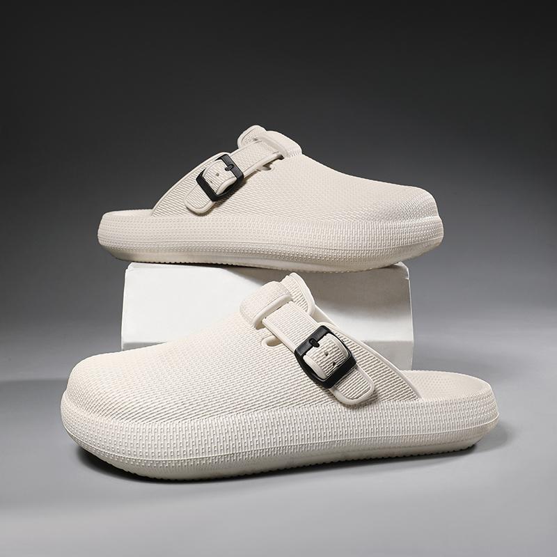 Fashion Toe Cap Men Slippers Anti-Skid Men Half Shoes Lightweight Eva Kitchen Shoes Cozy Chef Shoes Male Sandals Wholesale DropShipping