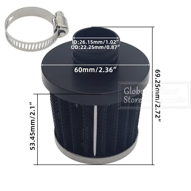 Black Air Filter Parking Heater 25mm Removable And Washable Filter Air Filter High Flow Car Accessories For Webasto Eberspacher