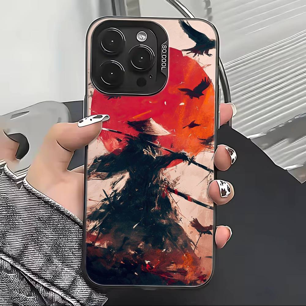 Personalized Japanese B-Bushido Phone Case For iPhone 17,16,15,14,13,12,11 Plus,Pro Max,XS,Colored Silver Plated Inside Cover
